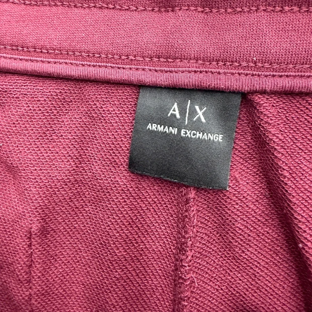 Armani Exchange Mens Burgundy Logo Joggers Sweatpants XM001266 Size L‎